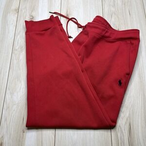 Polo Ralph Lauren Double Knit Jogger Pants Mens XXL Red Sweatpants Pony